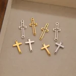 Wholesale Stainless Steel Cross Pendant Charm Necklace DIY Jewelry Accessories Unisex - Image 4