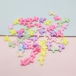 Wholesale Acrylic Cross Beads Charms DIY Bracelet Jewelry Making Accessories Mixed Color - Image 3