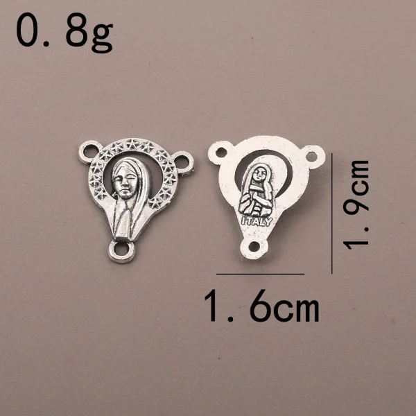 Wholesale Retail Cross-border Supply Religious Elliptical Three-way Pendant Zinc Alloy Bamboo Chain Hanging Beads Neckla