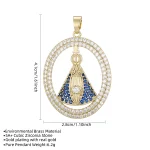 Wholesale Zinc Alloy Rhinestone Virgin Mary Pendant Charm Necklace DIY Jewelry Accessories Unisex - Image 4