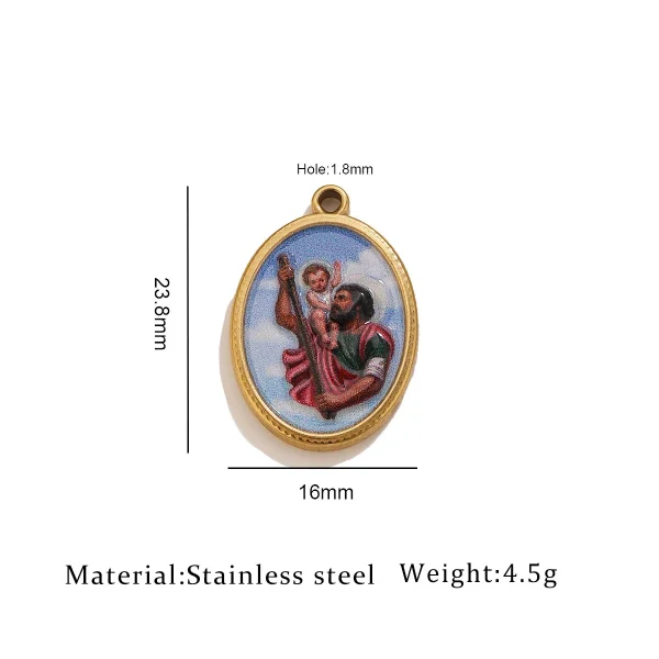 Wholesale Stainless Steel Oval Tag Pendant Charm Necklace DIY Jewelry Accessories Vintage Unisex