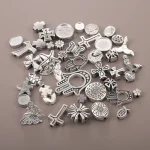 Wholesale Zinc Alloy Antique Silver Hollow Oval Spacer Beads Flat Beads DIY Bracelet Necklace Jewelry Making Accessories