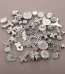Wholesale Zinc Alloy Antique Silver Hollow Oval Spacer Beads Flat Beads DIY Bracelet Necklace Jewelry Making Accessories