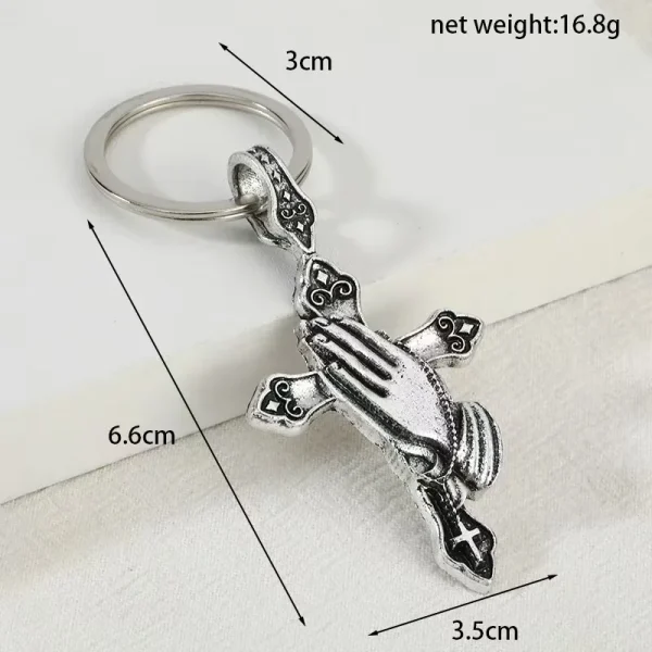 Retro Electroplating Keychain Accessories Metal Embossed Epoxy Creative Russia Design Religious Pendant Accessories Whol
