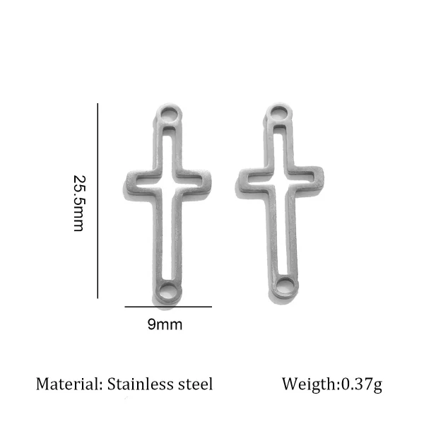 Wholesale Stainless Steel Cross Pendant Charm Necklace DIY Jewelry Accessories Unisex