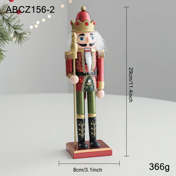 Wholesale Wooden Nutcracker Soldier Figurine Christmas Tabletop Decor Home Decoration Craft Gift