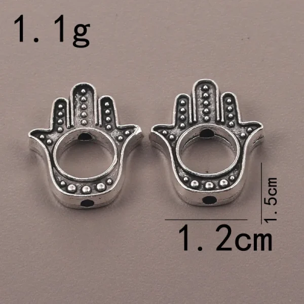 Wholesale Zinc Alloy Antique Silver Hollow Oval Spacer Beads Flat Beads DIY Bracelet Necklace Jewelry Making Accessories