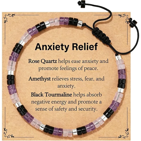Wholesale Natural Stone Crystal Beaded Bracelet Adjustable Spiritual Healing Jewelry