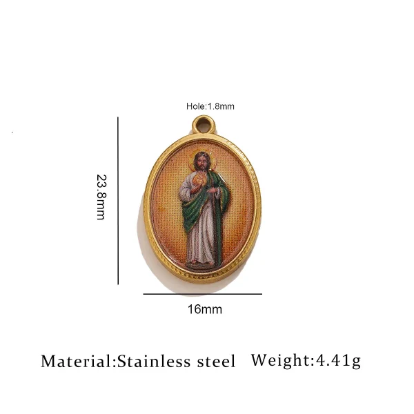 Wholesale Stainless Steel Oval Tag Pendant Charm Necklace DIY Jewelry Accessories Vintage Unisex