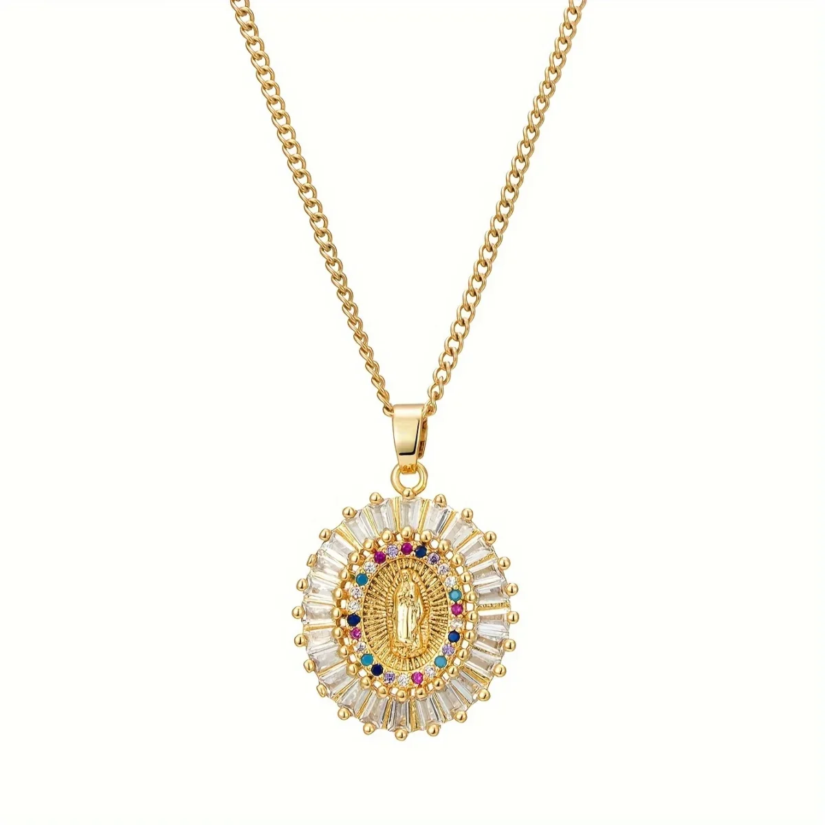 American Maria Pendant Diamond Versatile Collarbone Bamboo Sporty Simple Fashion Copper Jewelry - Image 5