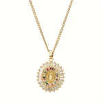 American Maria Pendant Diamond Versatile Collarbone Bamboo Sporty Simple Fashion Copper Jewelry - Image 5