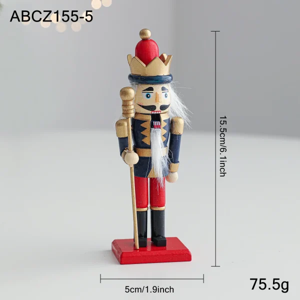 Wholesale Wooden Nutcracker Soldier Figurine Christmas Tabletop Decor Home Decoration Craft Gift