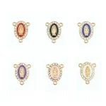 Hot-Selling Three-Way Religious Bracelet Necklace Center Piece Virgin Mary Colorful Inlaid Oval Holiday Gift Alloy Jewelry - Image 2