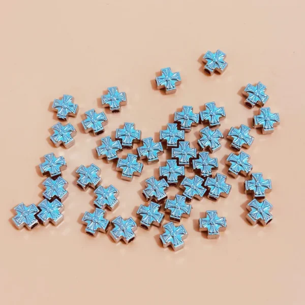 Wholesale Zinc Alloy Catholic Cross Beads DIY Jewelry Making Handmade Decorative Loose Beads