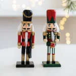 Wholesale 16cm Wooden Nutcracker King Soldier Figurine Desktop Christmas Decoration Holiday Gift - Image 2