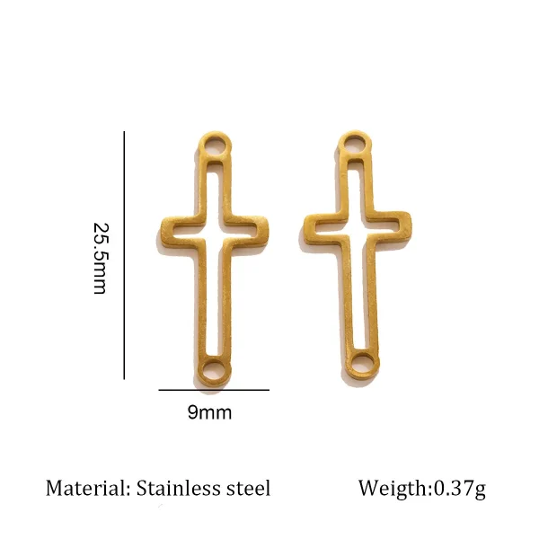 Wholesale Stainless Steel Cross Pendant Charm Necklace DIY Jewelry Accessories Unisex