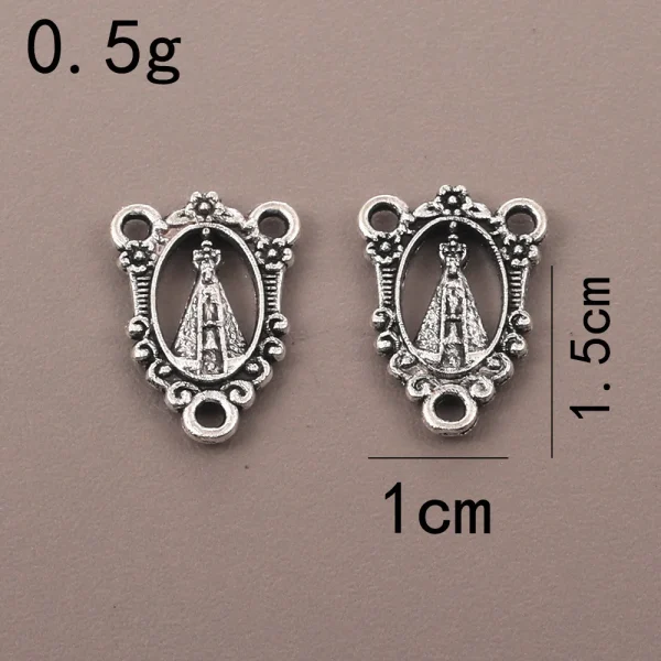 Wholesale Retail Cross-border Supply Religious Elliptical Three-way Pendant Zinc Alloy Bamboo Chain Hanging Beads Neckla
