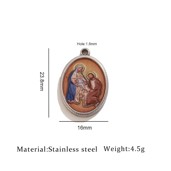 Wholesale Stainless Steel Oval Tag Pendant Charm Necklace DIY Jewelry Accessories Vintage Unisex