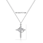 Wholesale Copper Alloy Rhinestone Cross Crown Pendant Necklace DIY Jewelry Accessories - Image 2
