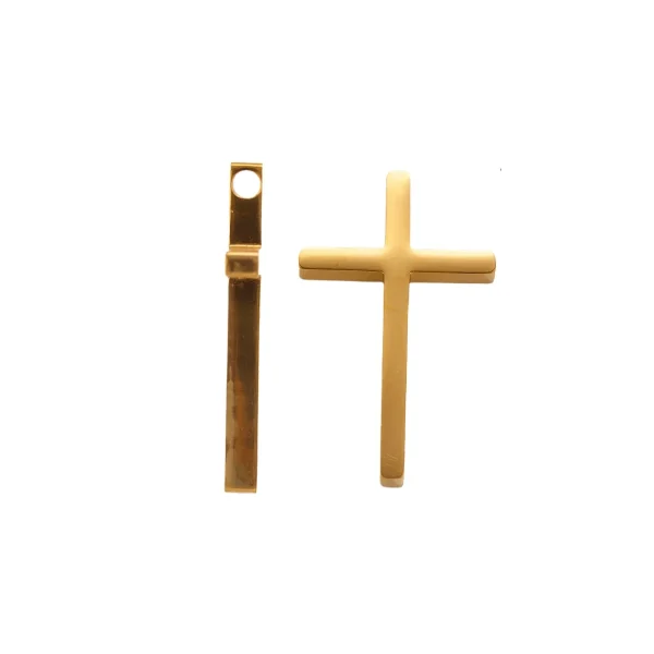 Wholesale Stainless Steel Cross Pendant Charm DIY Jewelry Accessories Gold Color Silver Color