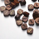 Wholesale Wood Carved Copper Inlay Pendant Charm Necklace DIY Rosary Accessories - Image 2