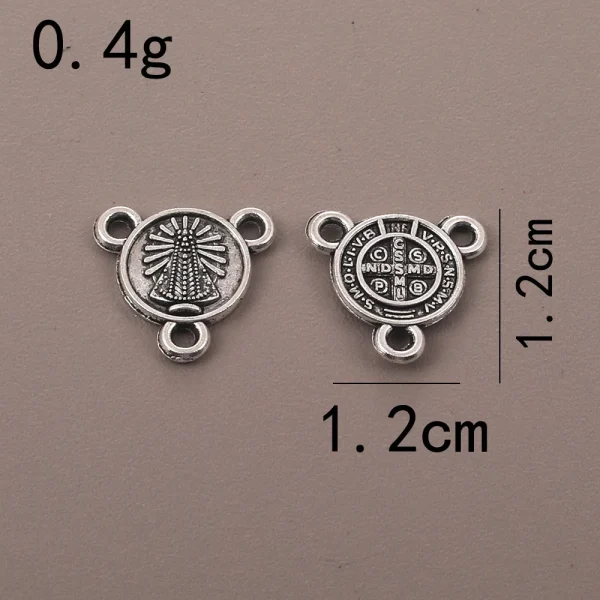 Wholesale Retail Cross-border Supply Religious Elliptical Three-way Pendant Zinc Alloy Bamboo Chain Hanging Beads Neckla