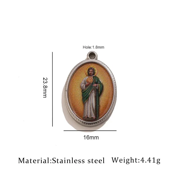 Wholesale Stainless Steel Oval Tag Pendant Charm Necklace DIY Jewelry Accessories Vintage Unisex