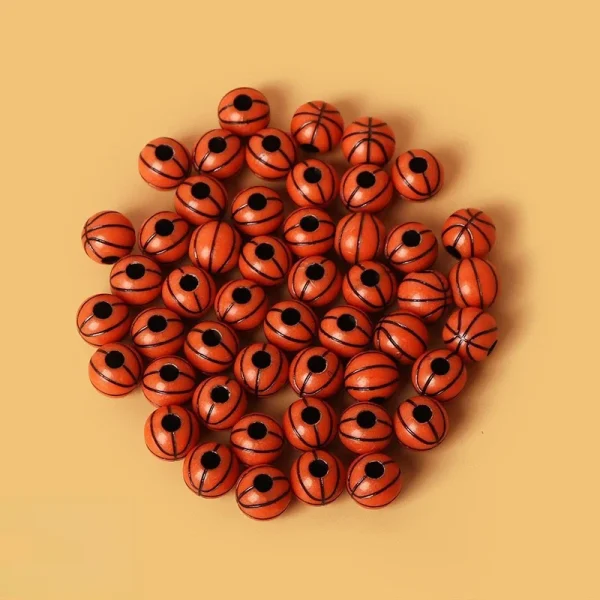 Wholesale Acrylic Sports Ball Beads DIY Jewelry Making Bracelet Necklace Craft Supplies