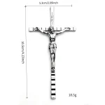 10.5CM*5.3CM Large-sized Zinc Alloy Jewelry Pendants Catholic Cross INRI Jesus Crucifix Pendant Wholesale - Image 3