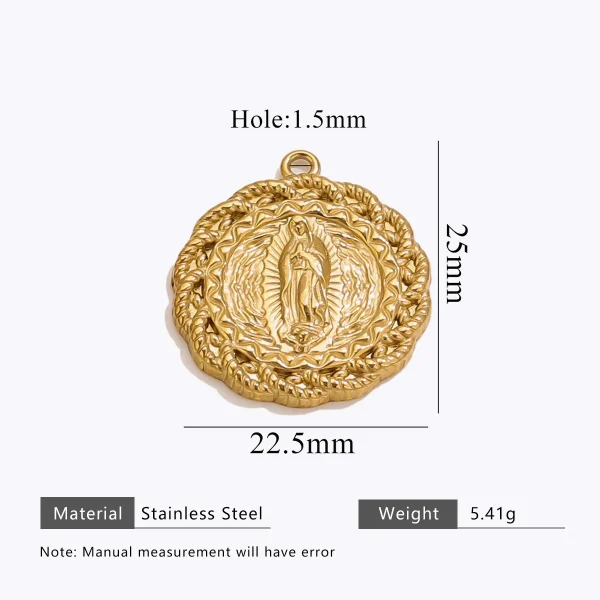 Wholesale Stainless Steel Gold Plated Colorful Rhinestone Oval Pendant Charm Set Vintage DIY Jewelry Accessories