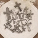 Wholesale Stainless Steel Cross Pendant Charm Necklace DIY Jewelry Accessories Unisex - Image 2