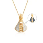 Wholesale Copper Alloy Virgin Mary Pendant Necklace Colorful Zircon Vintage Religious Jewelry - Image 5