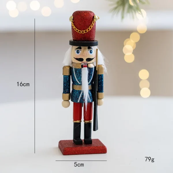 Wholesale 16cm Wooden Nutcracker King Soldier Figurine Desktop Christmas Decoration Holiday Gift