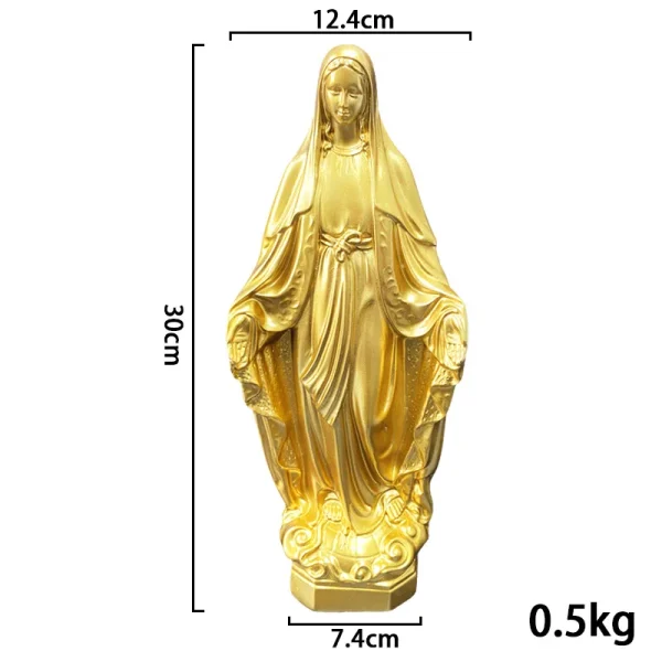Mecrt Mexico Home Decoration of the Statue of the Virgin Mary Figures Porch Decoration Church Resin Crafts