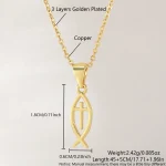 Wholesale Zinc Alloy Gold Plated Fish Pendant Necklace DIY Jewelry Accessories Unisex - Image 6