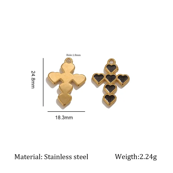 Wholesale Stainless Steel Cross Pendant Necklace Vintage Gothic Charm DIY Jewelry Accessories Unisex