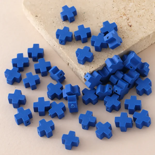 Wholesale Acrylic Cross Beads Colorful DIY Bracelet Necklace Making Jewelry Accessories