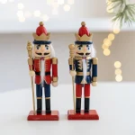 Wholesale 16cm Wooden Nutcracker King Soldier Figurine Desktop Christmas Decoration Holiday Gift - Image 3