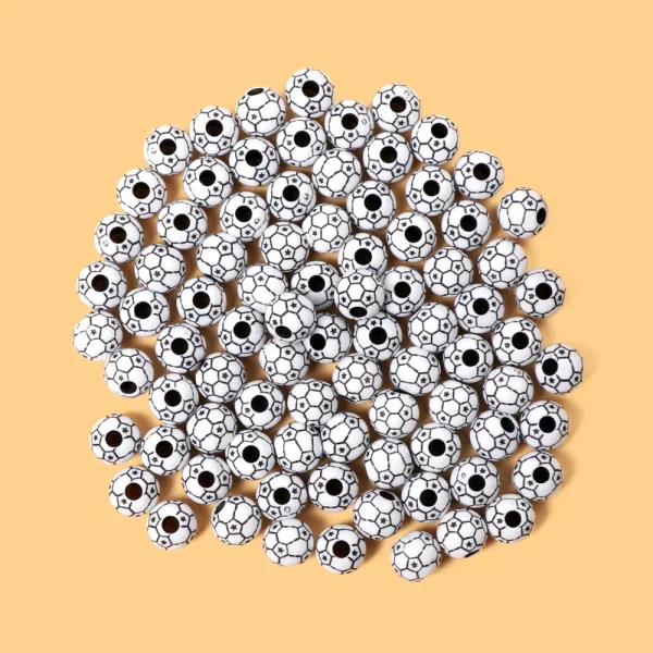 Wholesale Acrylic Sports Ball Beads DIY Jewelry Making Bracelet Necklace Craft Supplies