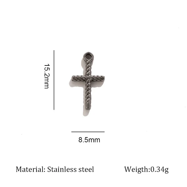Wholesale Stainless Steel Cross Pendant Charm DIY Necklace Jewelry Accessories Punk Style Unisex