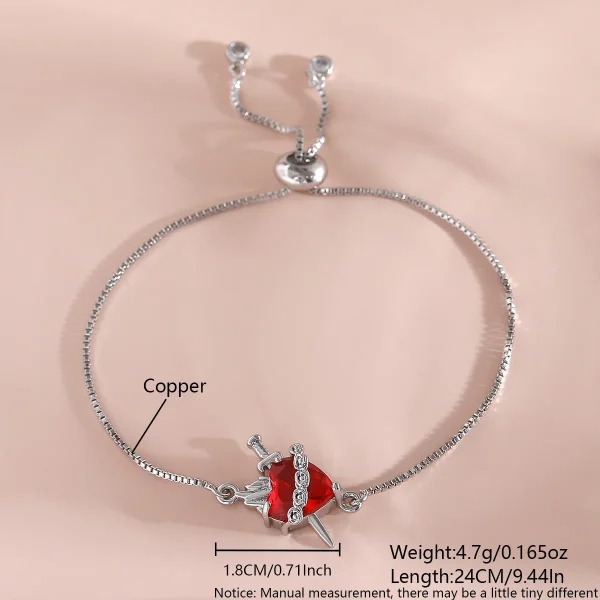 Wholesale Zinc Alloy Rhinestone Pendant Charm Bracelet Sweet Heart Cross Crown Jewelry Accessories