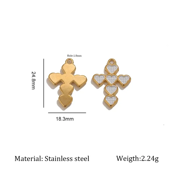 Wholesale Stainless Steel Cross Pendant Necklace Vintage Gothic Charm DIY Jewelry Accessories Unisex