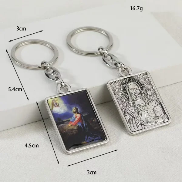 Retro Electroplating Keychain Accessories Metal Embossed Epoxy Creative Russia Design Religious Pendant Accessories Whol