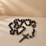Our Lady Medal Glass Beaded Catholic Rosary Necklace Saint Benedict Communion Rosary Prayer Beads Wholesale - Image 4