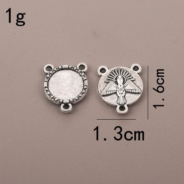 Wholesale Retail Cross-border Supply Religious Elliptical Three-way Pendant Zinc Alloy Bamboo Chain Hanging Beads Neckla