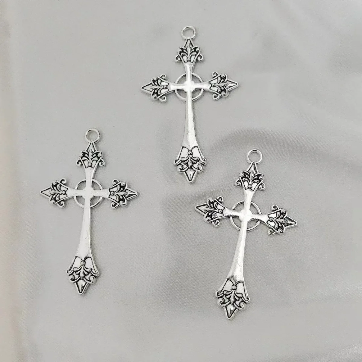 Wholesale Punk Vintage Cross Zinc Alloy Pendant Earring DIY Jewelry Accessories - Image 4