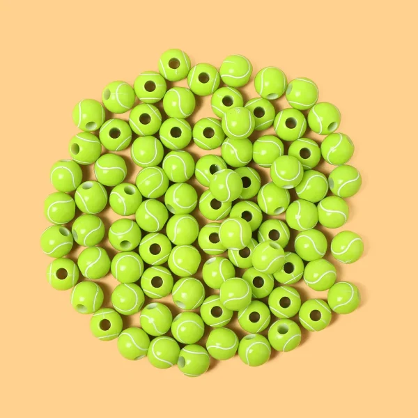 Wholesale Acrylic Sports Ball Beads DIY Jewelry Making Bracelet Necklace Craft Supplies
