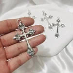 Wholesale Punk Vintage Cross Zinc Alloy Pendant Earring DIY Jewelry Accessories - Image 3
