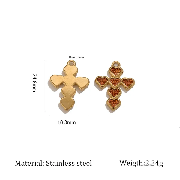 Wholesale Stainless Steel Cross Pendant Necklace Vintage Gothic Charm DIY Jewelry Accessories Unisex