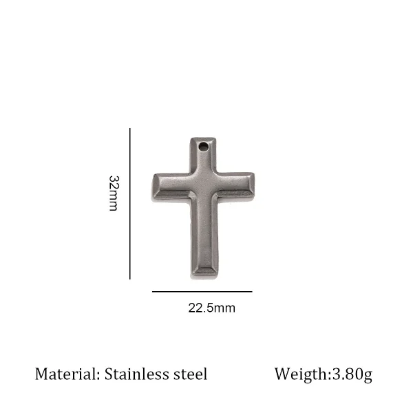 Wholesale Stainless Steel Cross Pendant Charm Necklace DIY Jewelry Accessories Unisex